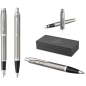 Preview: PARKER® IM Core Füllfederhalter und Kugelschreiber Brushed Metal C.C.