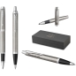 Preview: PARKER® IM Core Tintenroller und Kugelschreiber Brushed Metal C.C.