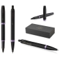 Preview: PARKER® IM Vibrant Rings Tintenroller + Kugelschreiber Purple