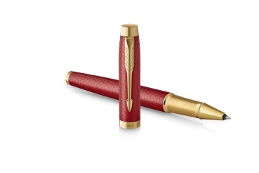 PARKER® IM Premium Schreibset Tintenroller und Kugelschreiber Red G.C.