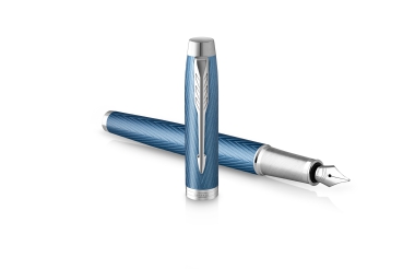 PARKER® IM Premium Schreibset Füllfederhalter und Kugelschreiber Blue Grey C.C.