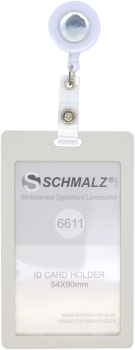 Kartenhalter TULLA Hochformat mit Ausweisjojo SOLID SILVER