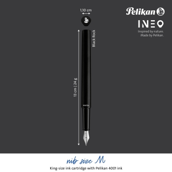 Pelikan Füllhalter Ineo® Elements P6 Schwarz mit Gravur