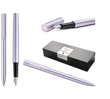 Pelikan Set aus Kugelschreiber und Füllhalter Ineo® Elements Lila-Violett mit Gravur