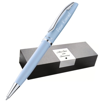 Pelikan Kugelschreiber Jazz K36 Pastell-Blau mit Gravur