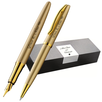 Pelikan Schreibset Jazz® Noble Elegance K/P36 Gold Gelb mit Gravur