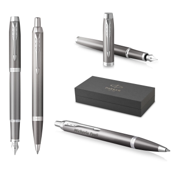 PARKER IM Rituals Grey Chrome Füllfederhalter und Kugelschreiber