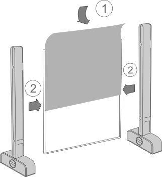 Tischaufsteller T-Form JEANES