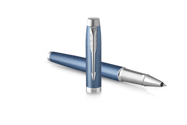 PARKER® IM Premium Schreibset Tintenroller und Kugelschreiber Blue Grey C.C.