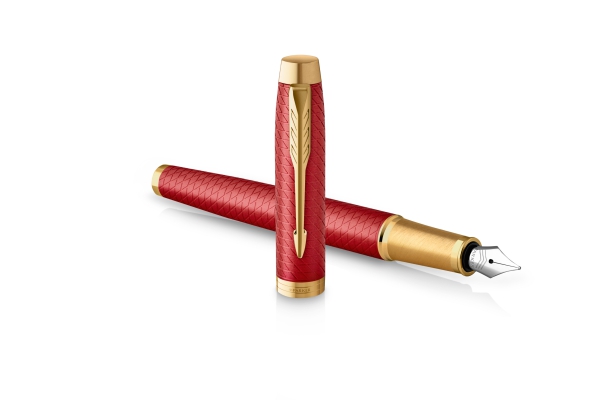 PARKER® IM Premium Schreibset Füllfederhalter und Kugelschreiber Red G.C.