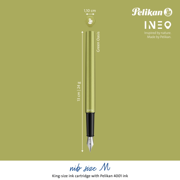 Pelikan Füllhalter Ineo® Elements P6 Frühlings-Grün mit Gravur