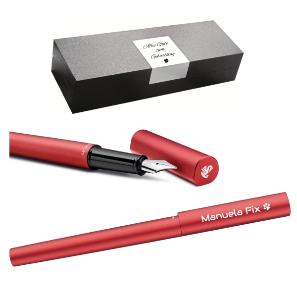 Pelikan Füllhalter Ineo® Elements P6 Feuer-Rot mit Gravur