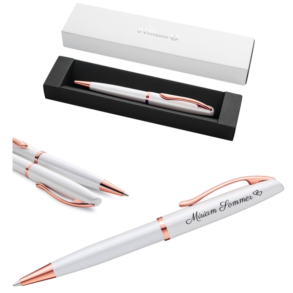 Pelikan Kugelschreiber Jazz® Noble Elegance K36 Perlmutt Weiß mit Gravur