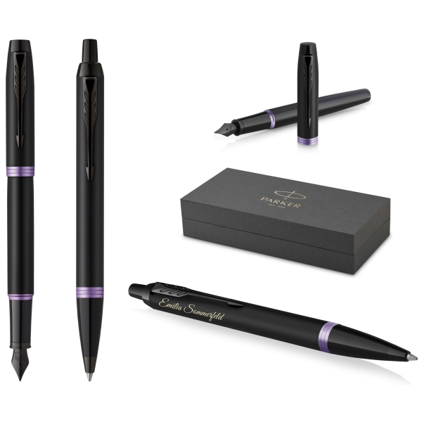 PARKER® IM Vibrant Rings Füllfederhalter + Kugelschreiber Purple