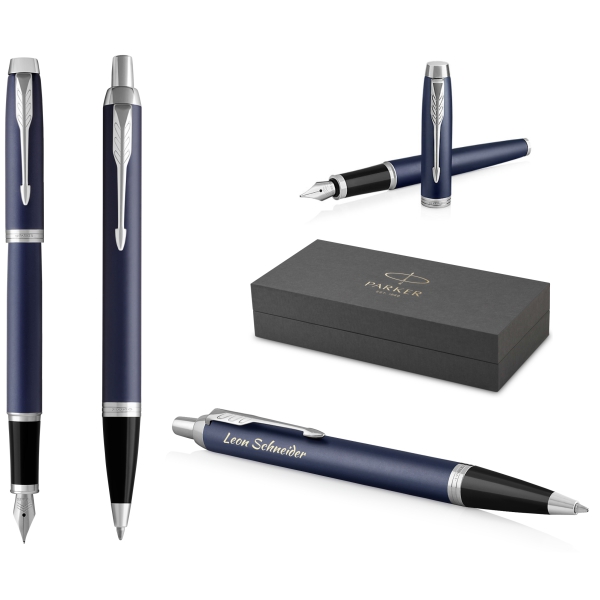 PARKER® IM Core Füllfederhalter und Kugelschreiber Matte Blue C.C.