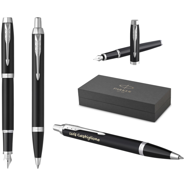 PARKER® IM Core Füllfederhalter und Kugelschreiber Matte Black C.C.